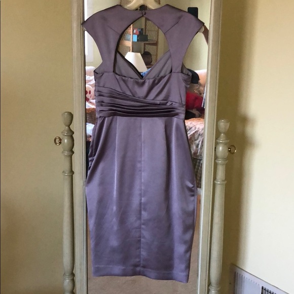 Maggy London Silver Keyhole Back Dress - Picture 3 of 4